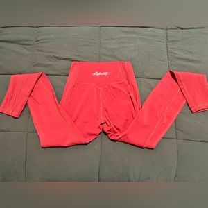 Alphalete Pulse Kinetic Leggings - Red - Size Small